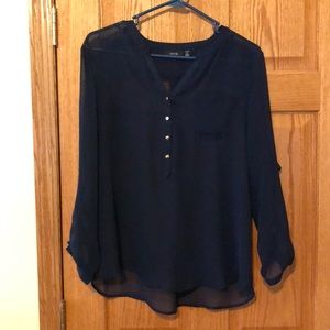 Apt 9 Sheer Navy top - PL